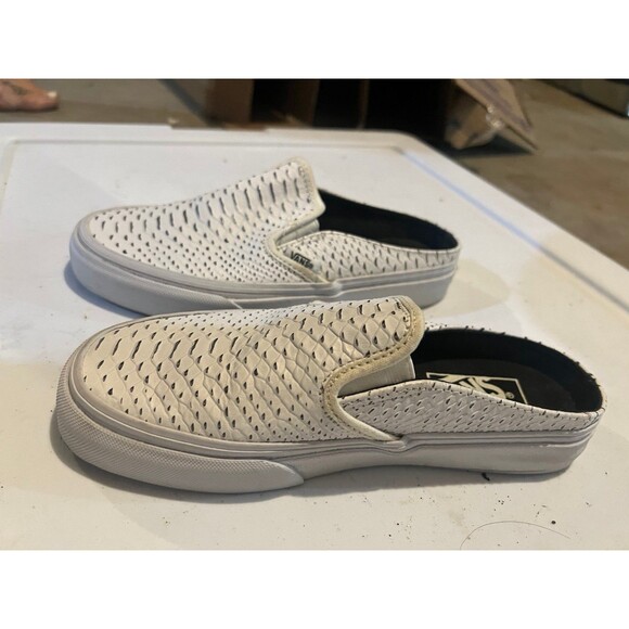 Vans slip on shoes white snake skin print size 5 women 3.5 men - Picture 2 of 7